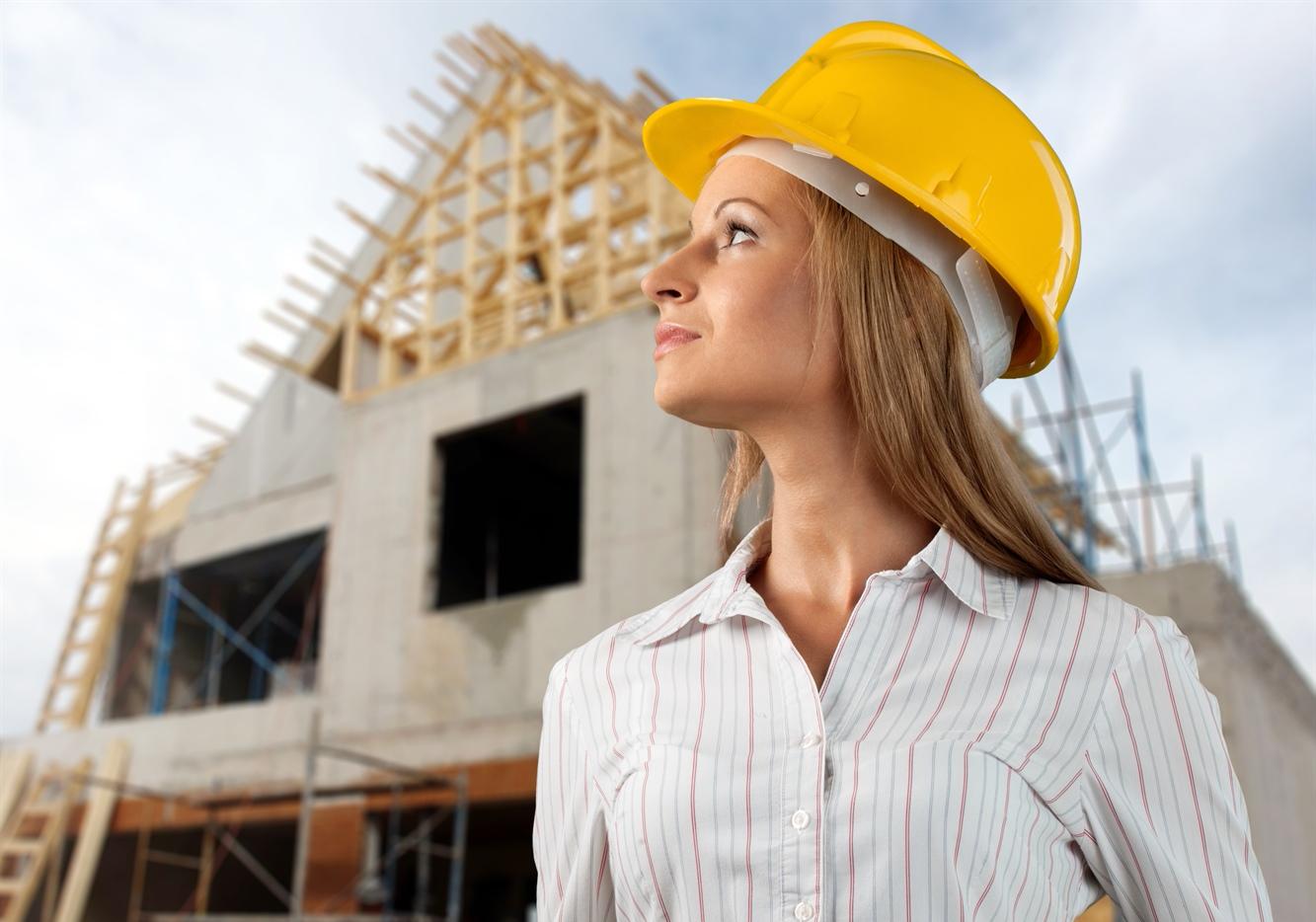 Female construction worker