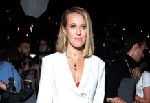 Ксения Собчак, Александр Петров и Надежда Михалкова на премьере фильма «Однажды в…Голливуде»