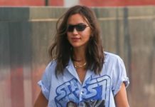 Дочка в пачке, а она — в рубашке со «Звездными войнами»: новый выход Ирины Шейк