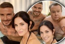 Вот это комбо: Дэвид Бекхэм и Кортни Кокс на одном фото!