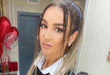 Влюбленная пара: Бузова в оливковых лосинах из бархата сходила на свидание с Давой