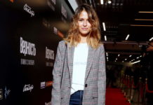 Любовь Аксенова, Лукерья Ильяшенко и Ингрид Олеринская на премьере фильма «Верность»