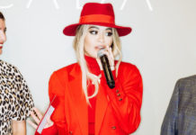 Рита Ора, Сати Казанова и Дарья Коновалова на открытии бутика Escada в Москве