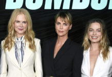 Марго Робби, Шарлиз Терон и Николь Кидман на специальном показе фильма «Скандал»