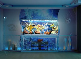 Аквариумный дизайн интерьера вдохновение подводным миром