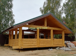 Беседки из бревен: их свойства